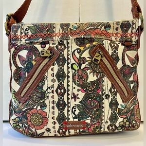 Sakroots Crossbody Colorful Owl Flower Purse